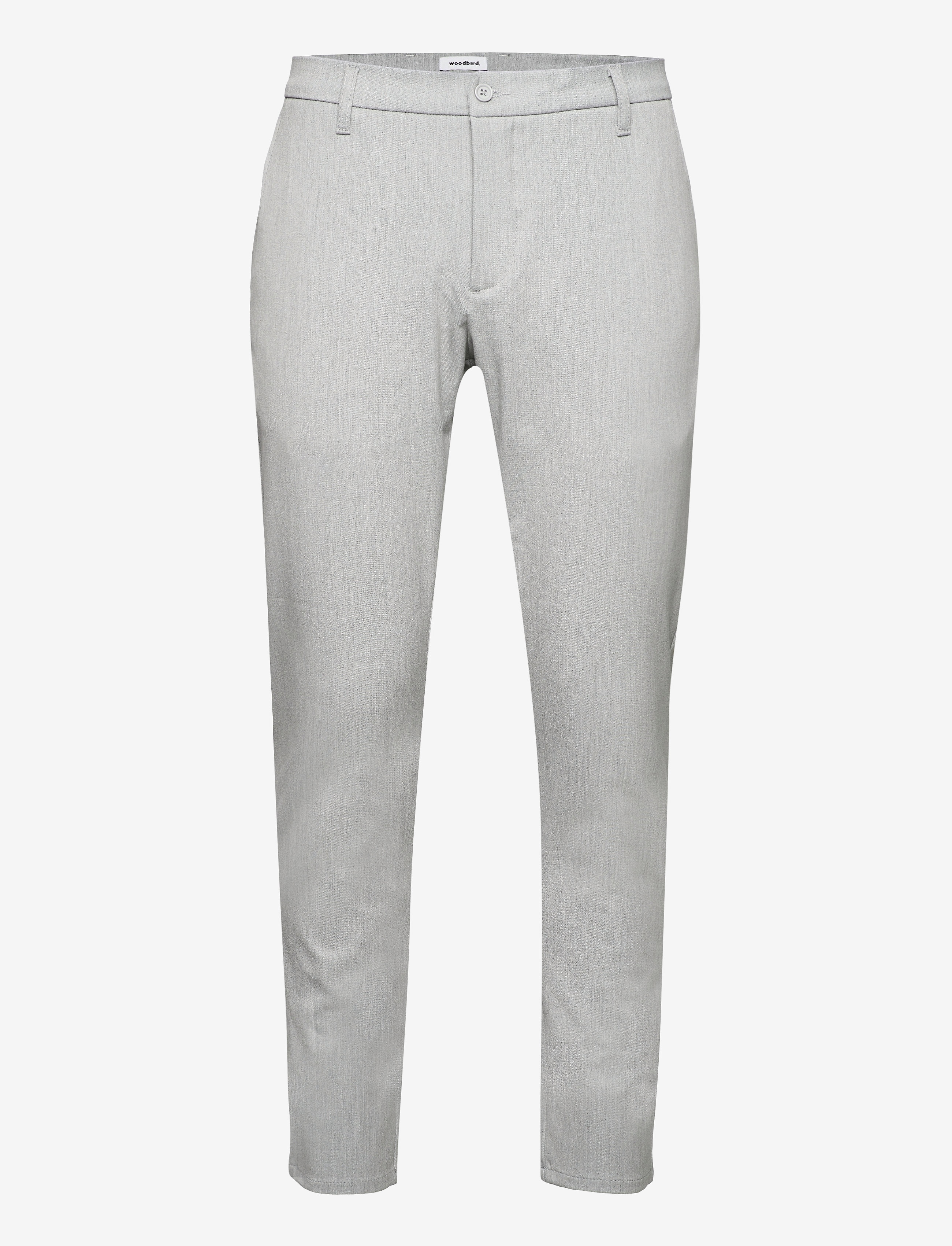 Woodbird Steffen Mel. Pant - Chinos - SNOW MELANGE / grey