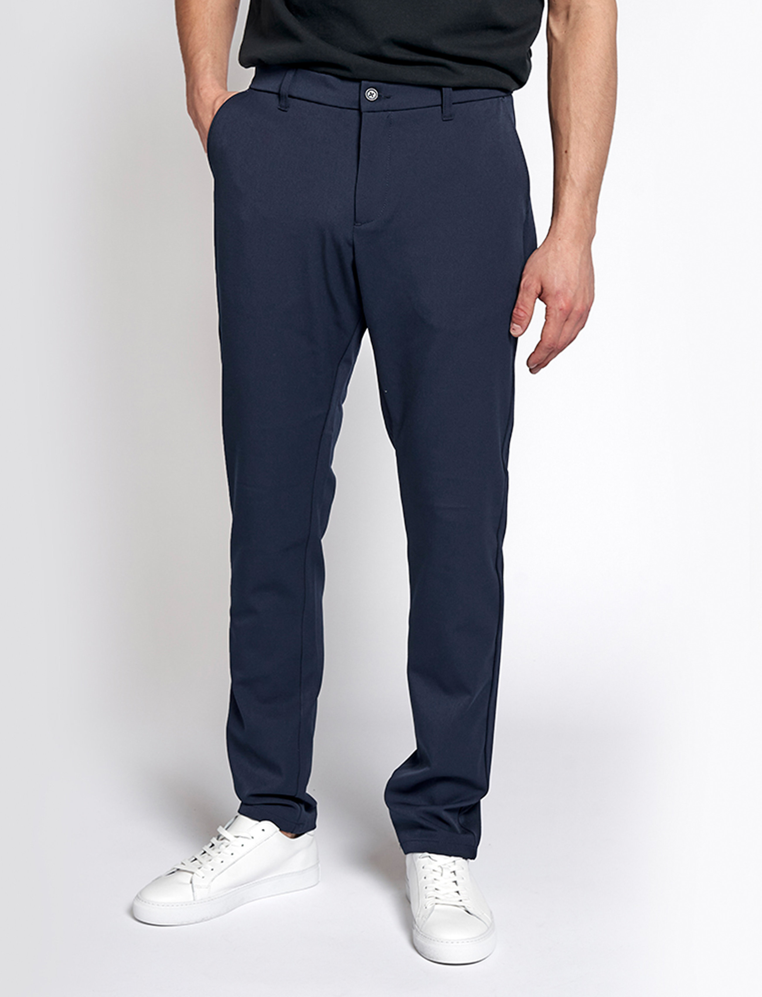 Woodbird Steffen Twill Pant - Püksid - MIDNIGHT BLUE / blue