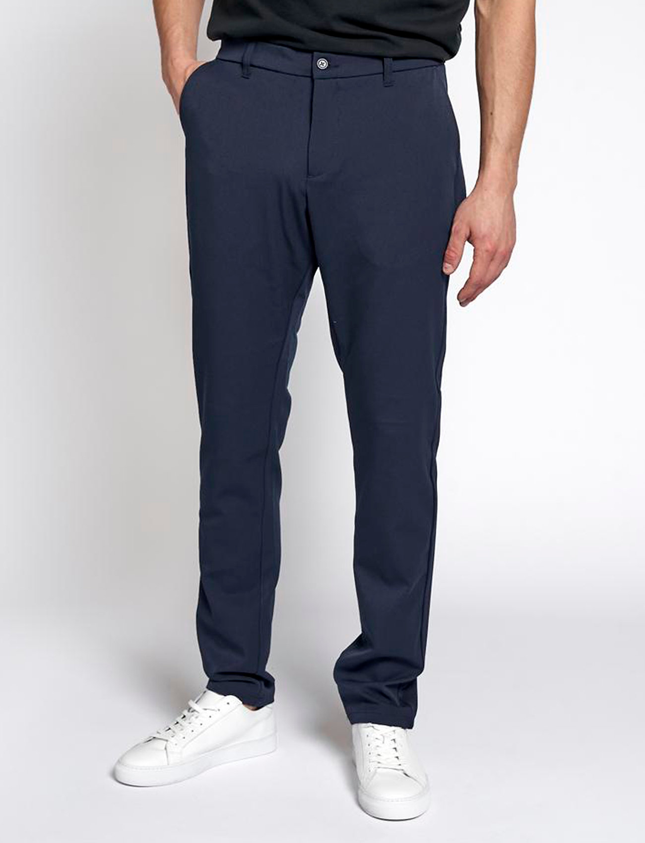 Woodbird Steffen Twill Pant - Riided - NAVY / blue