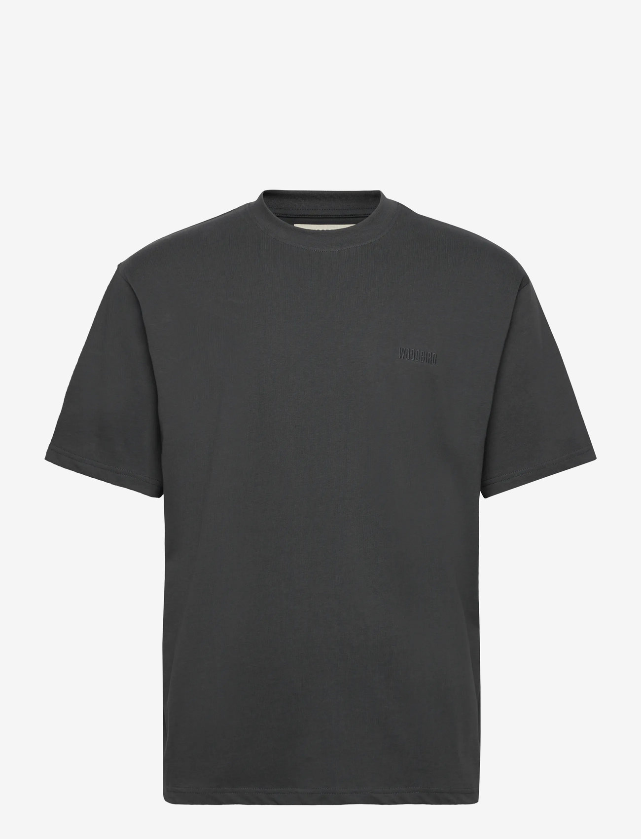 Woodbird - WBBaine Base tee - efterårstøj - asphalt - 0