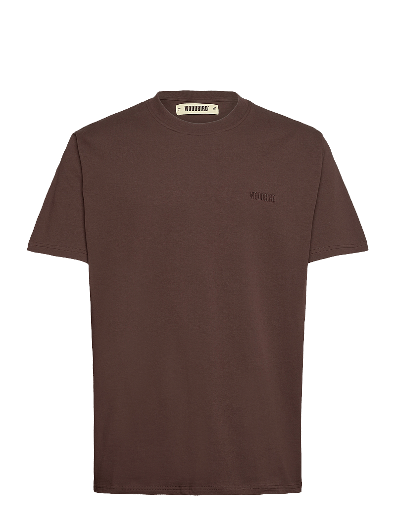 Woodbird - WBBaine Base tee - kortærmede t-shirts - brown - 1