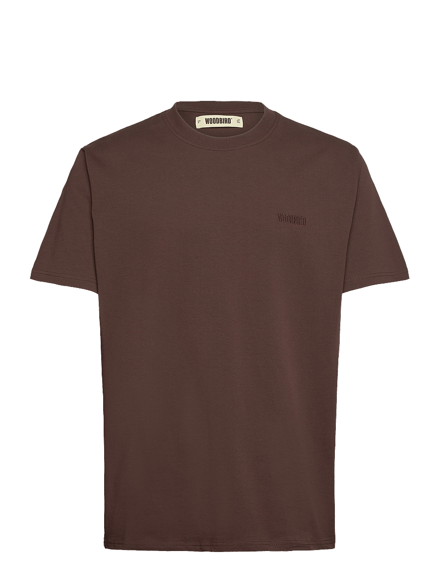 Woodbird - WBBaine Base tee - kurzärmelige t-shirts - brown - 1