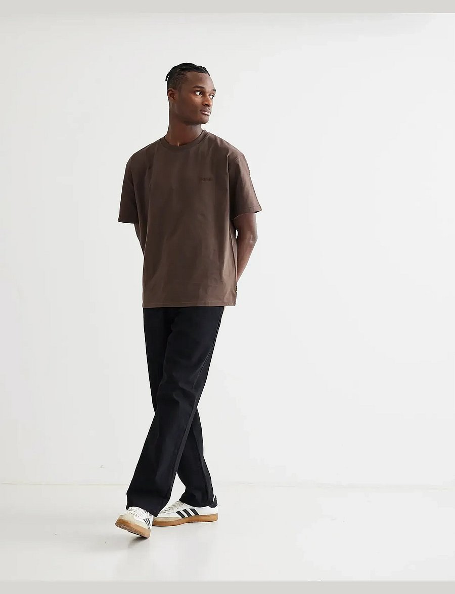 Woodbird - WBBaine Base tee - kurzärmelige t-shirts - brown - 4