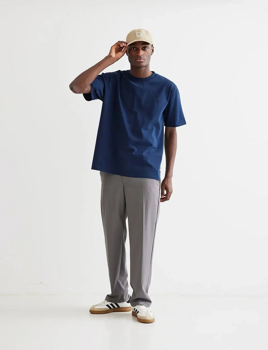 Woodbird - WBBaine Base tee - kurzärmelige t-shirts - navy - 3