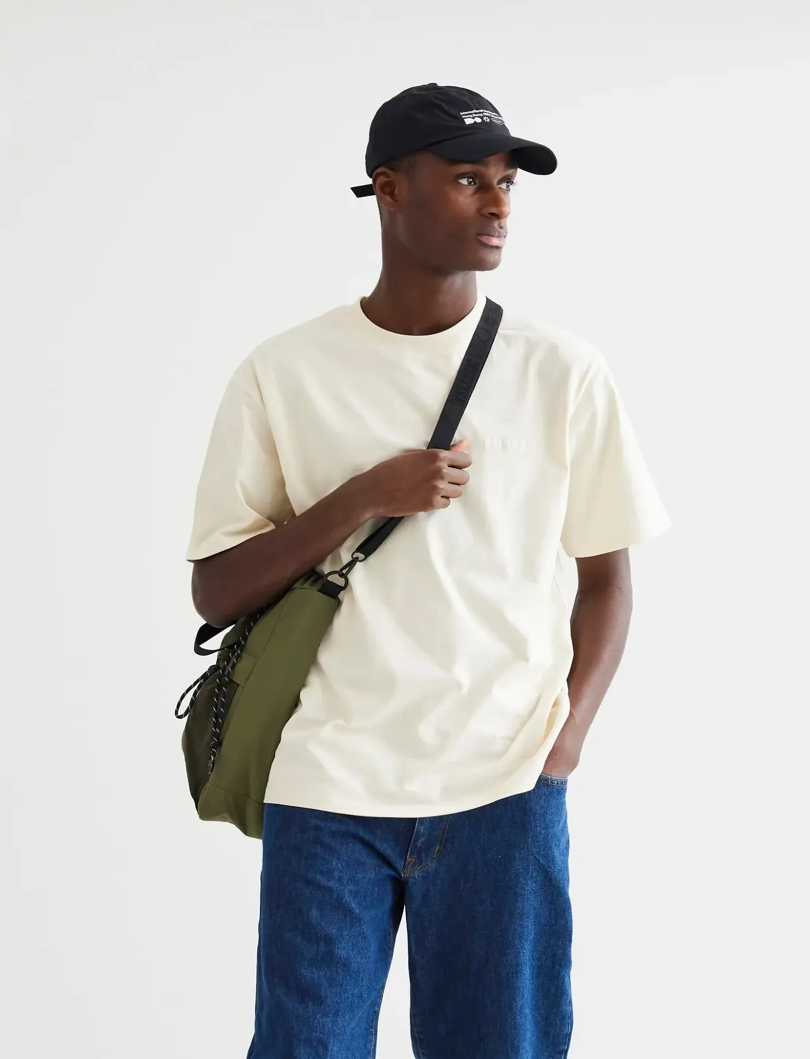 Woodbird Wbbaine Base Tee, M, T-shirts, Creme - Short-sleeved, Männerswear