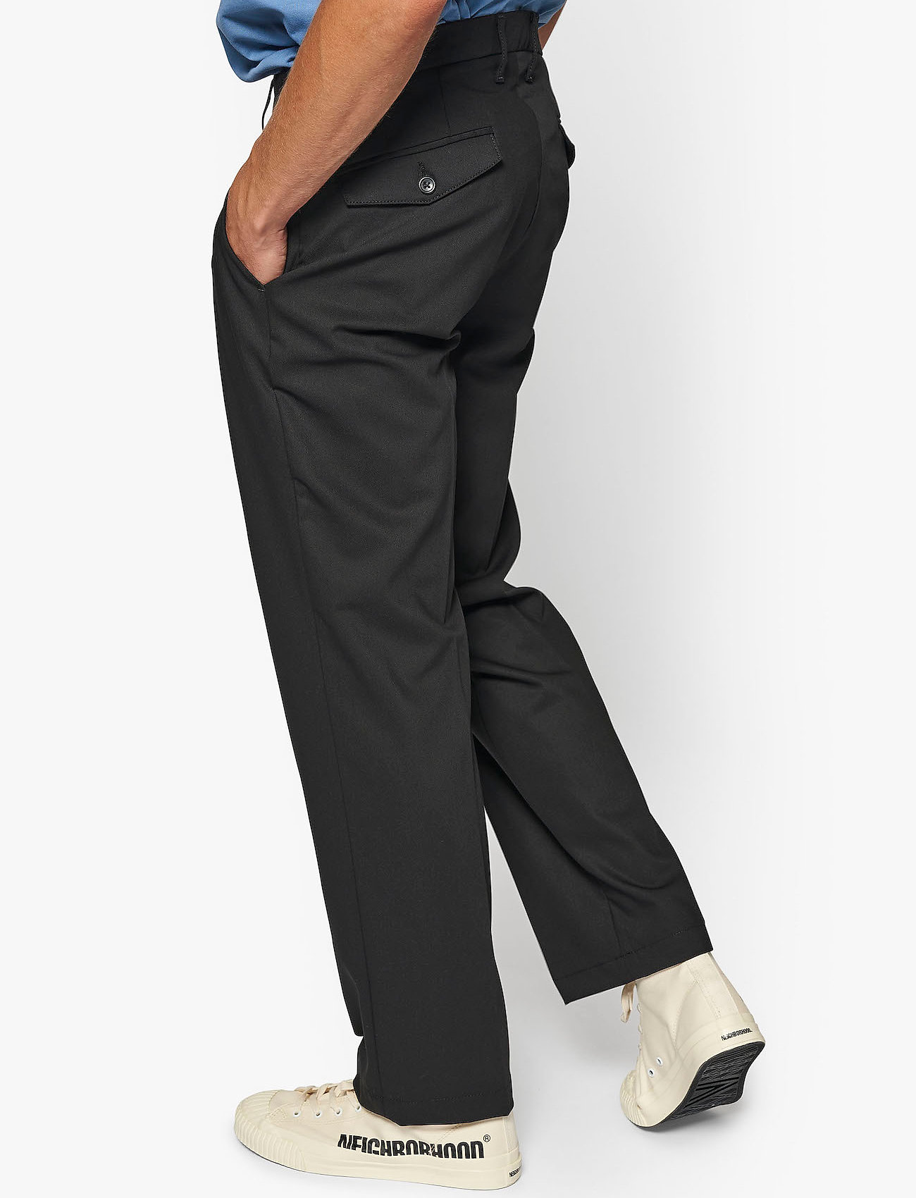 Woodbird - Eik Nickel Pants - jakkesætsbukser - black - 3