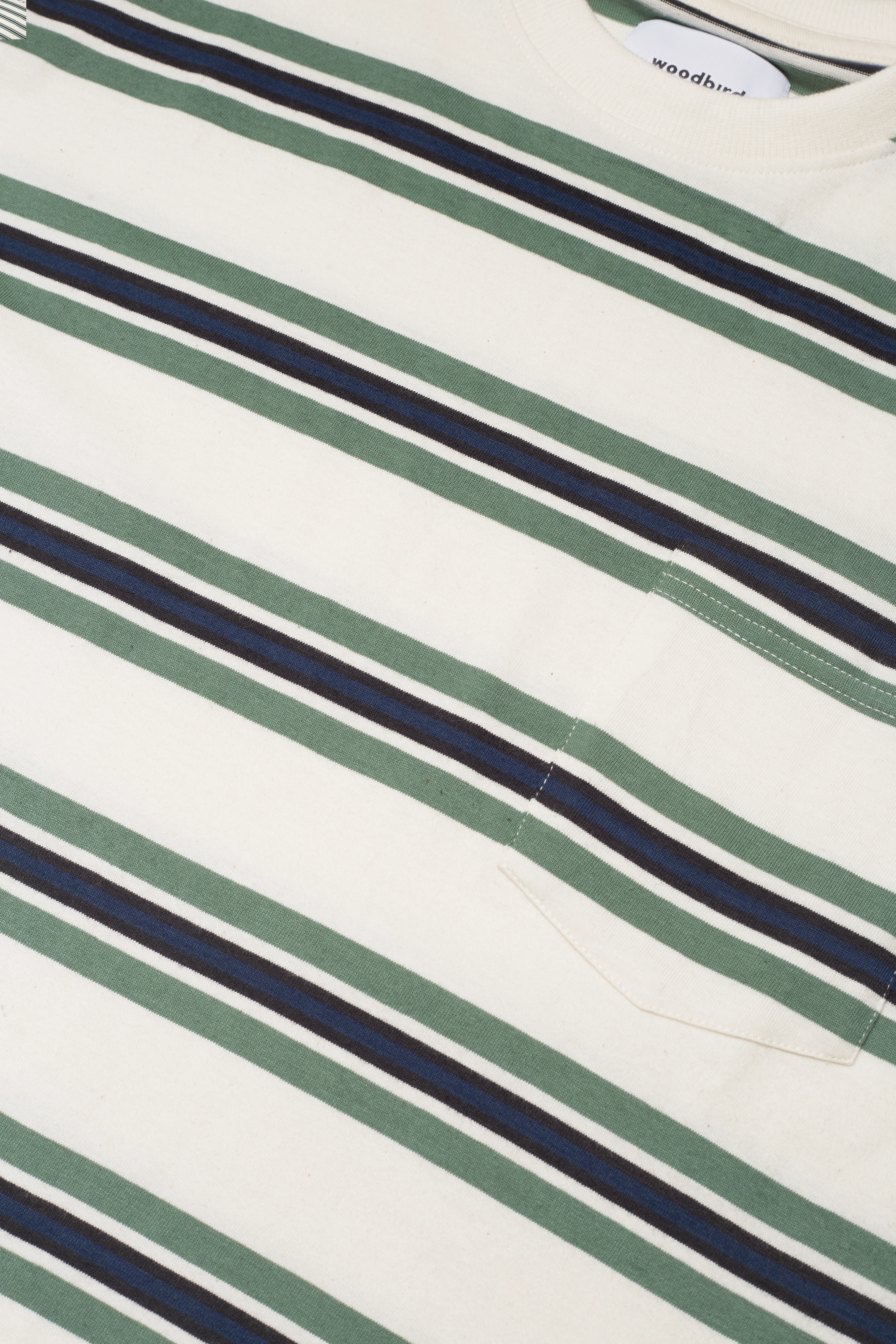 Woodbird - Soma Stripe Tee - off white - 2