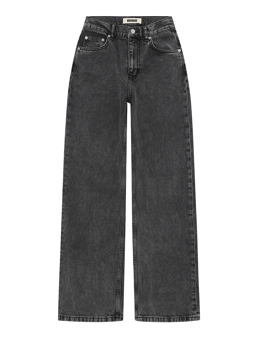 Woodbird - Carla Thun Black Jeans - laia säärega teksad - black - 1