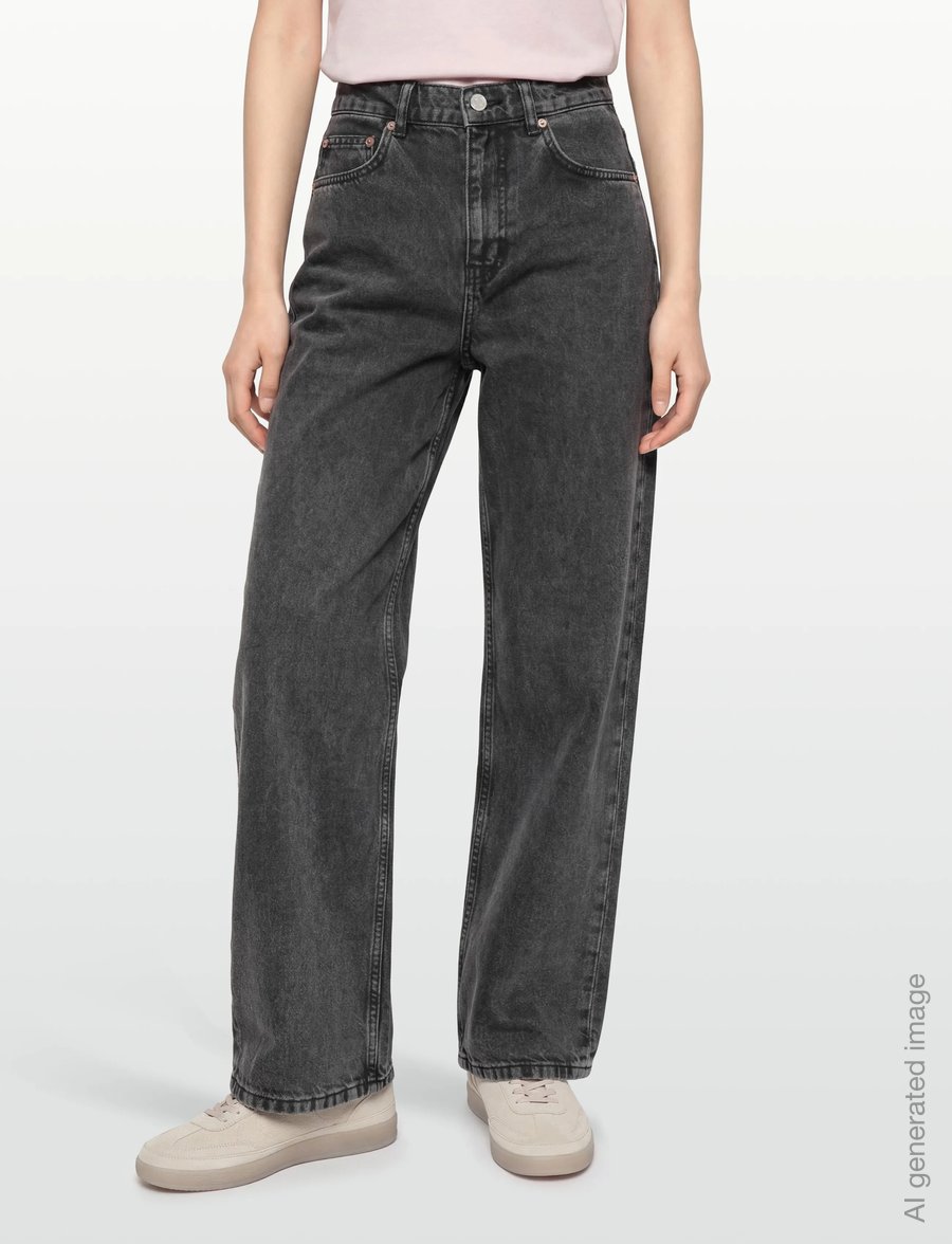 Woodbird - Carla Thun Black Jeans - laia säärega teksad - black - 3