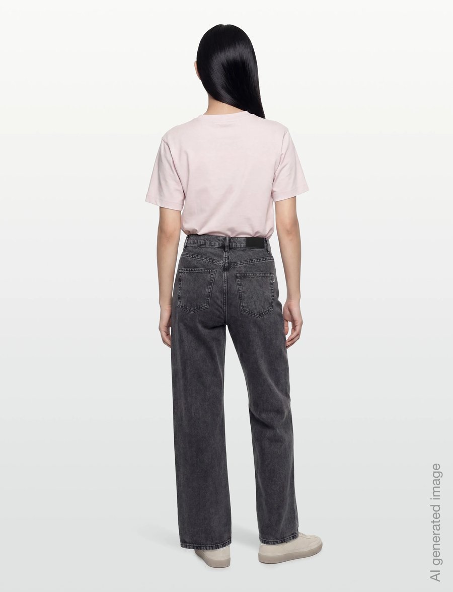 Woodbird - Carla Thun Black Jeans - laia säärega teksad - black - 4