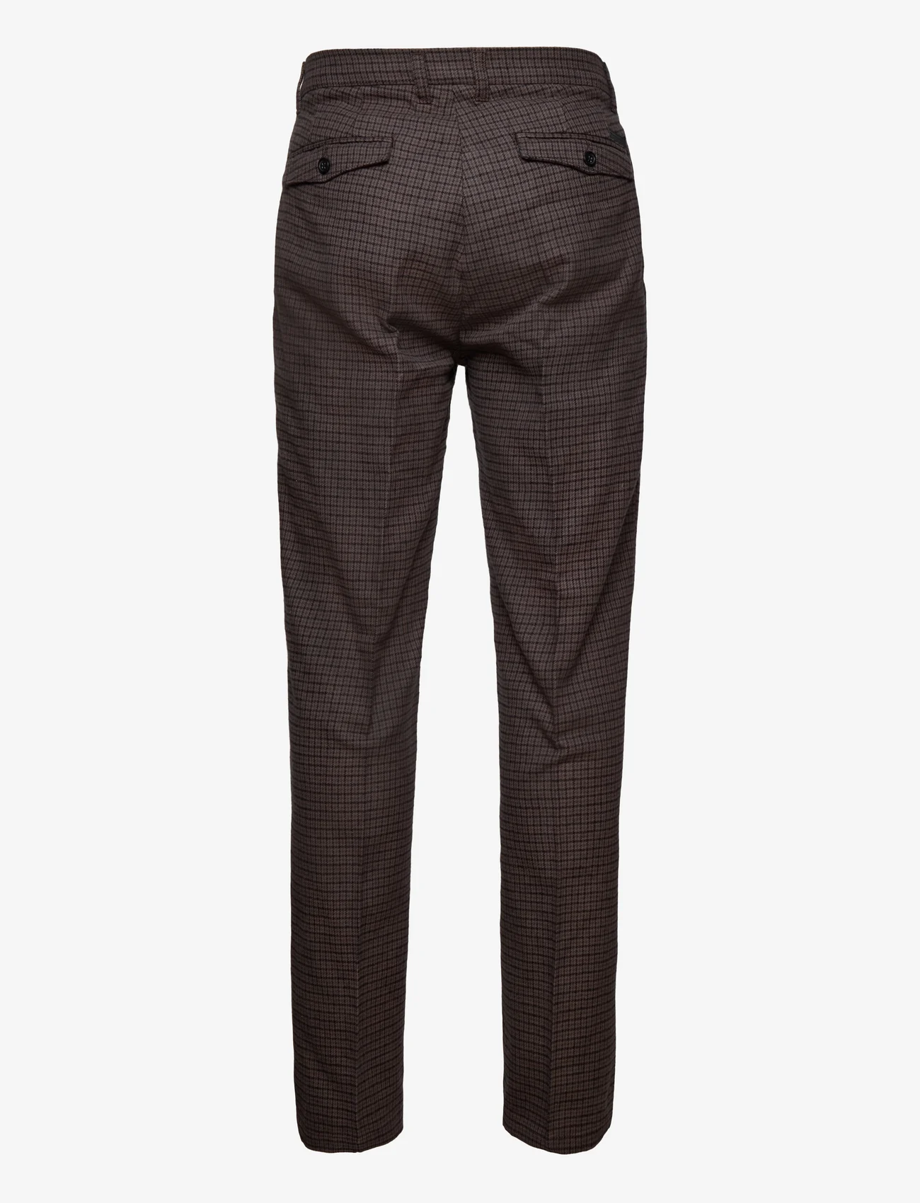 Woodbird - Eik Breek Pants - suit trousers - brown check - 1