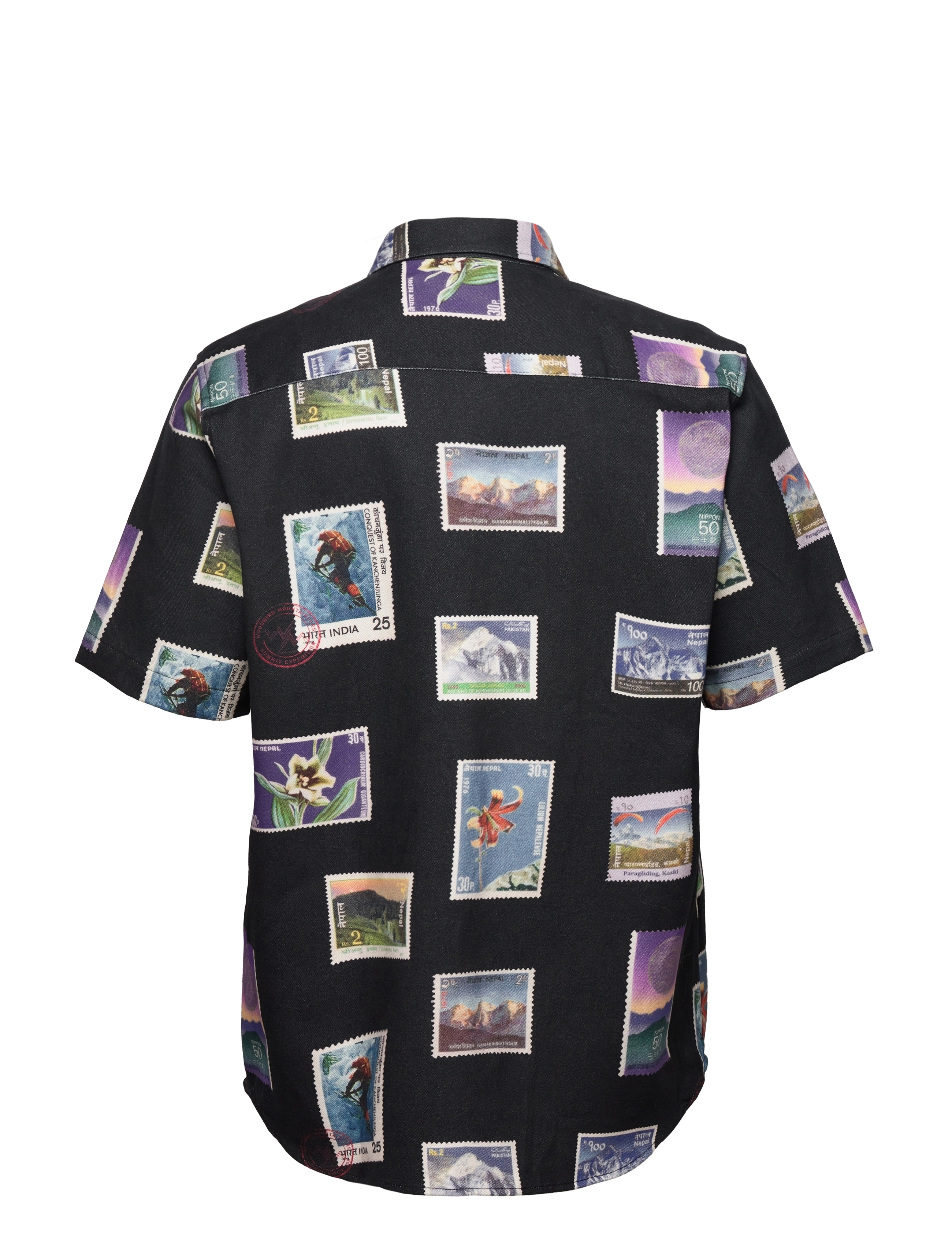 Woodbird - Dads Stamp Shirt - black check - 1