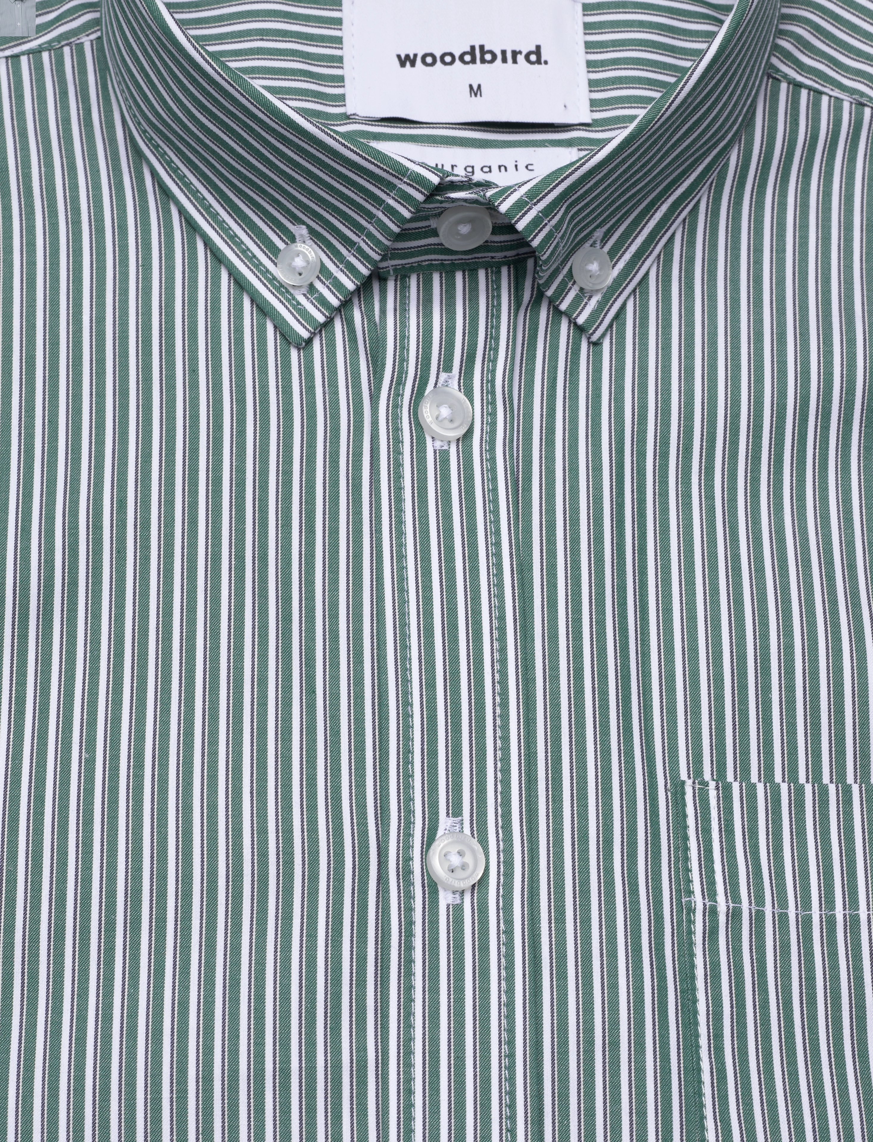 Woodbird - Fling Stripe Shirt - green - 2