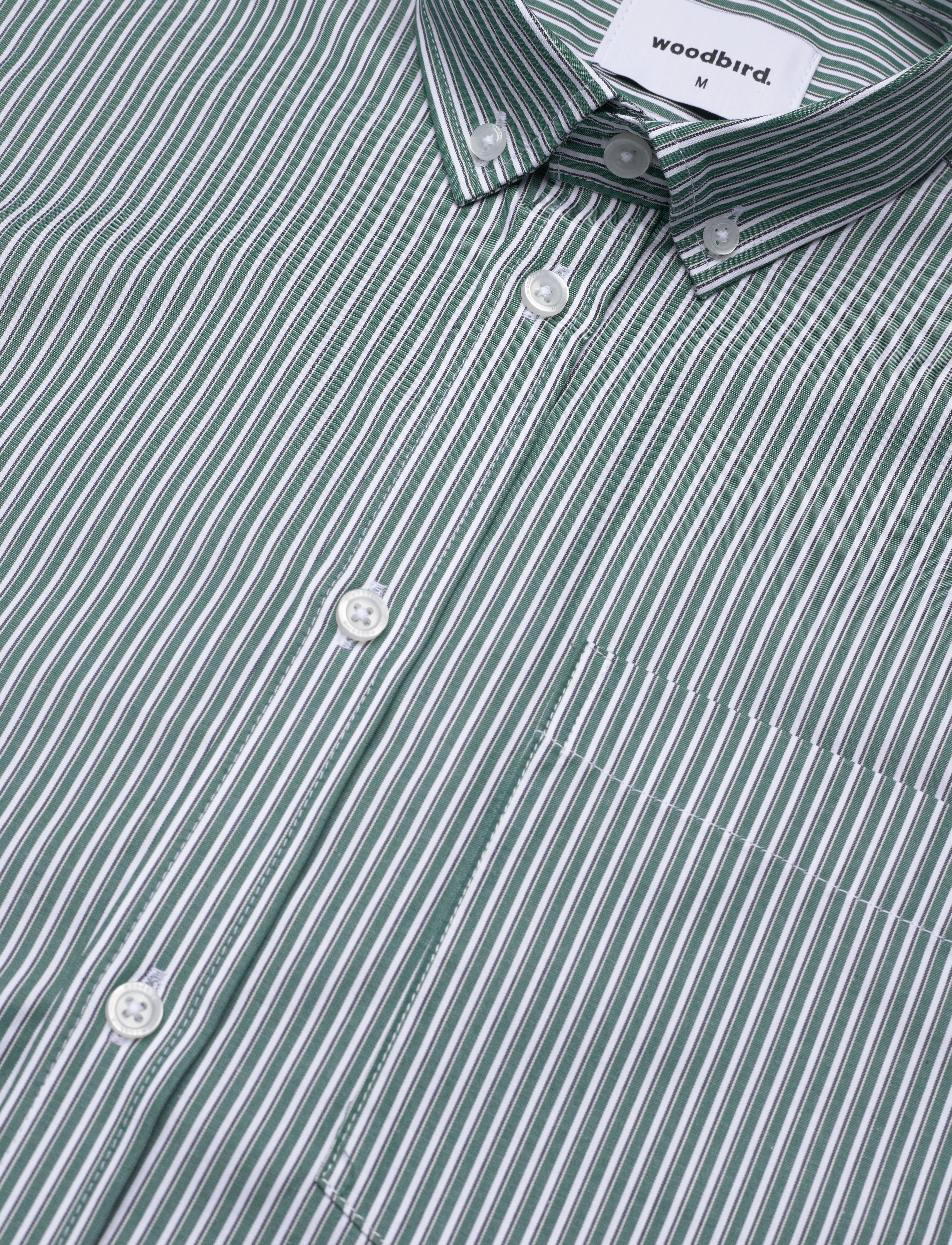 Woodbird - Fling Stripe Shirt - green - 3