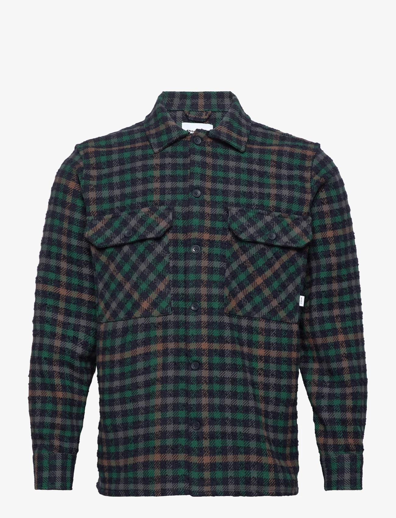 Woodbird - Glixto Tweed Shirt - karierte hemden - green - 0