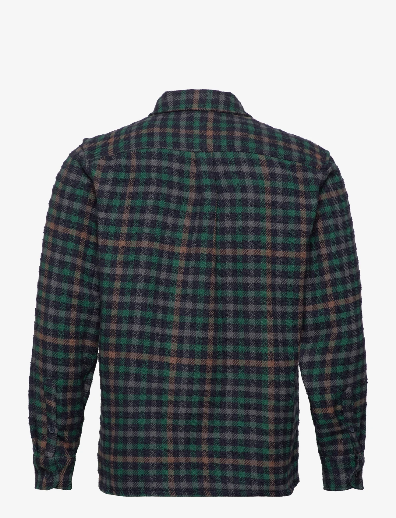 Woodbird - Glixto Tweed Shirt - rutede skjorter - green - 1