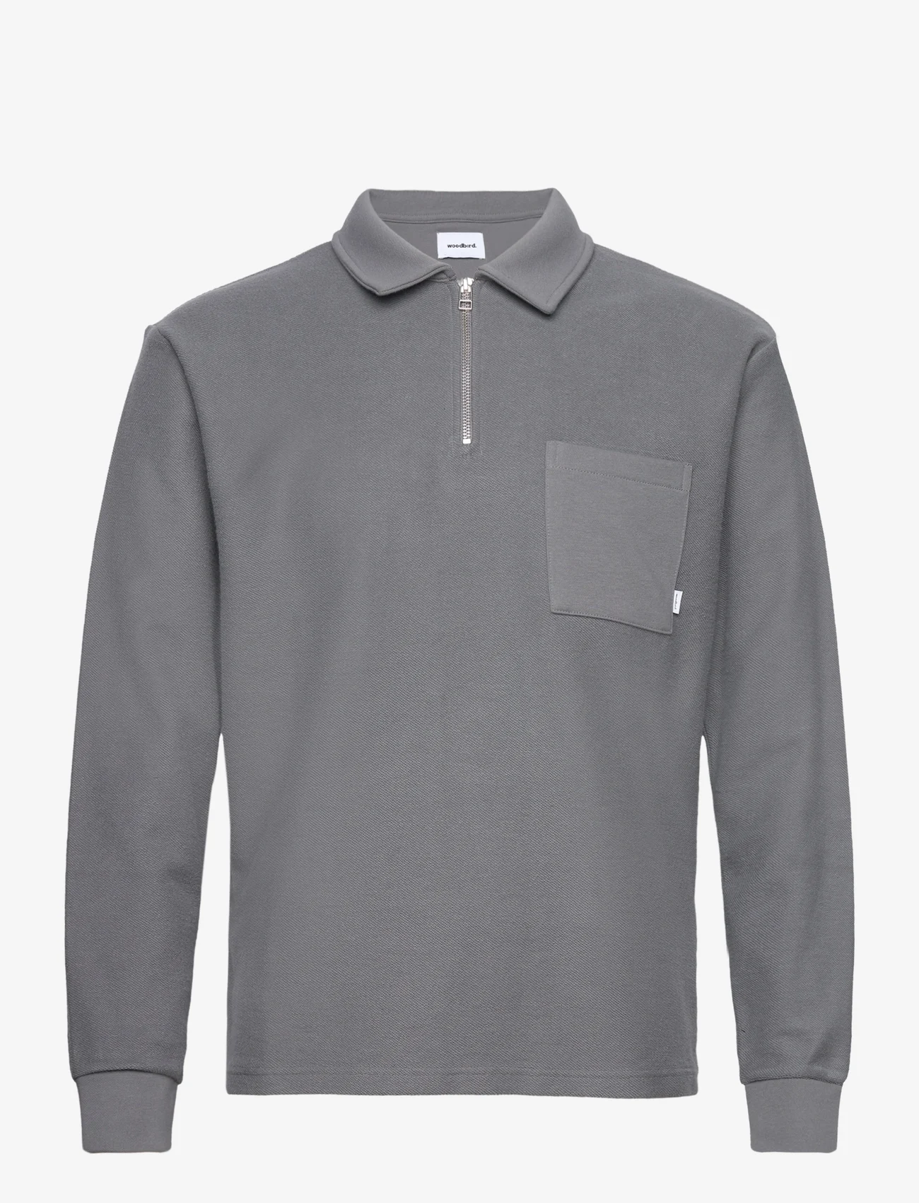 Woodbird - Alter Polo Sweat - knitted polos - antra grey - 0