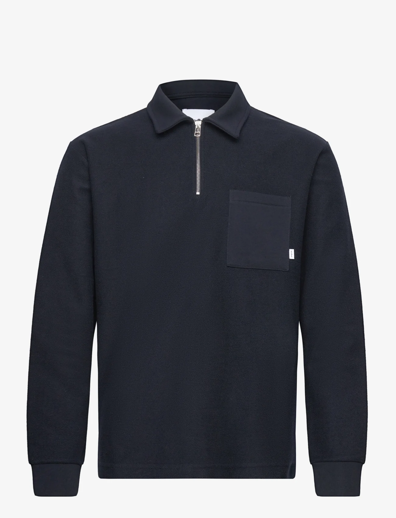 Woodbird - Alter Polo Sweat - knitted polos - navy - 0