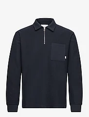 Woodbird - Alter Polo Sweat - trikotažiniai polo marškinėliai - navy - 0