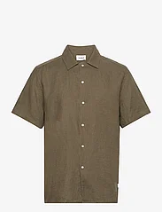 Woodbird - Sunny Linen Shirt - peruskauluspaidat - khaki - 0