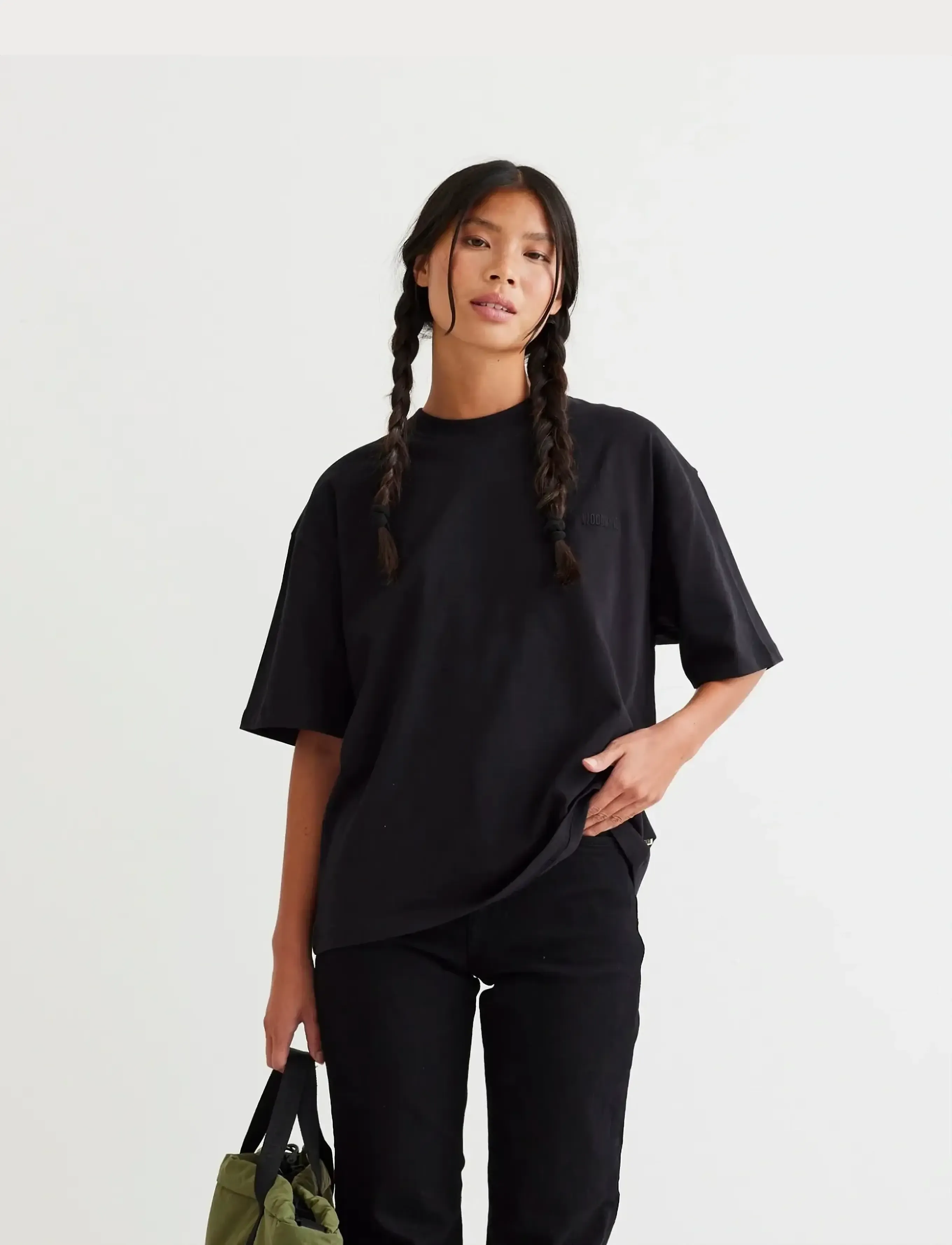 Woodbird WBJuno Base Tee - T-shirts - BLACK / black