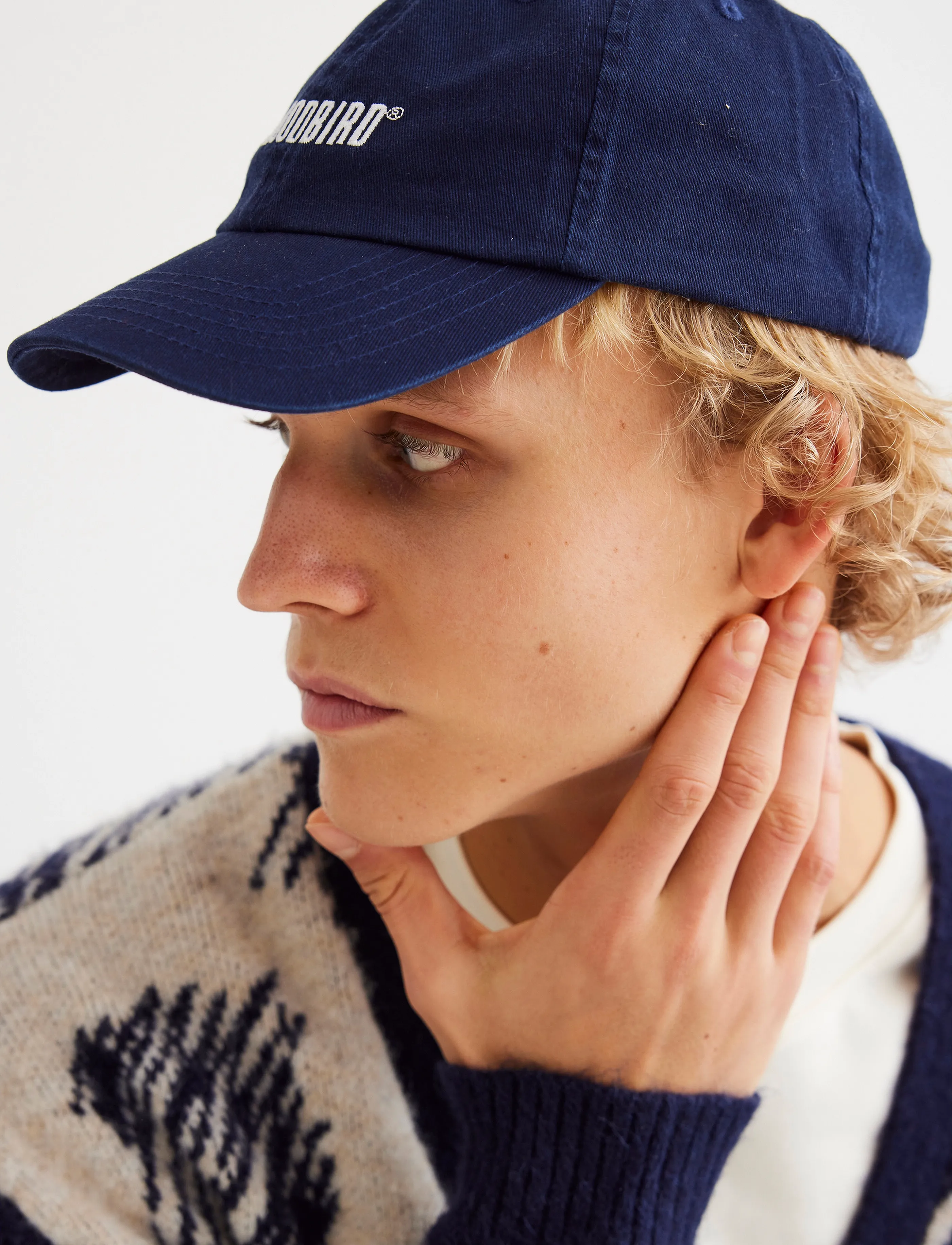Woodbird Core Twill Cap, Mænd, Vasket Baseball Kasket, Navy, Str: ONE SIZE