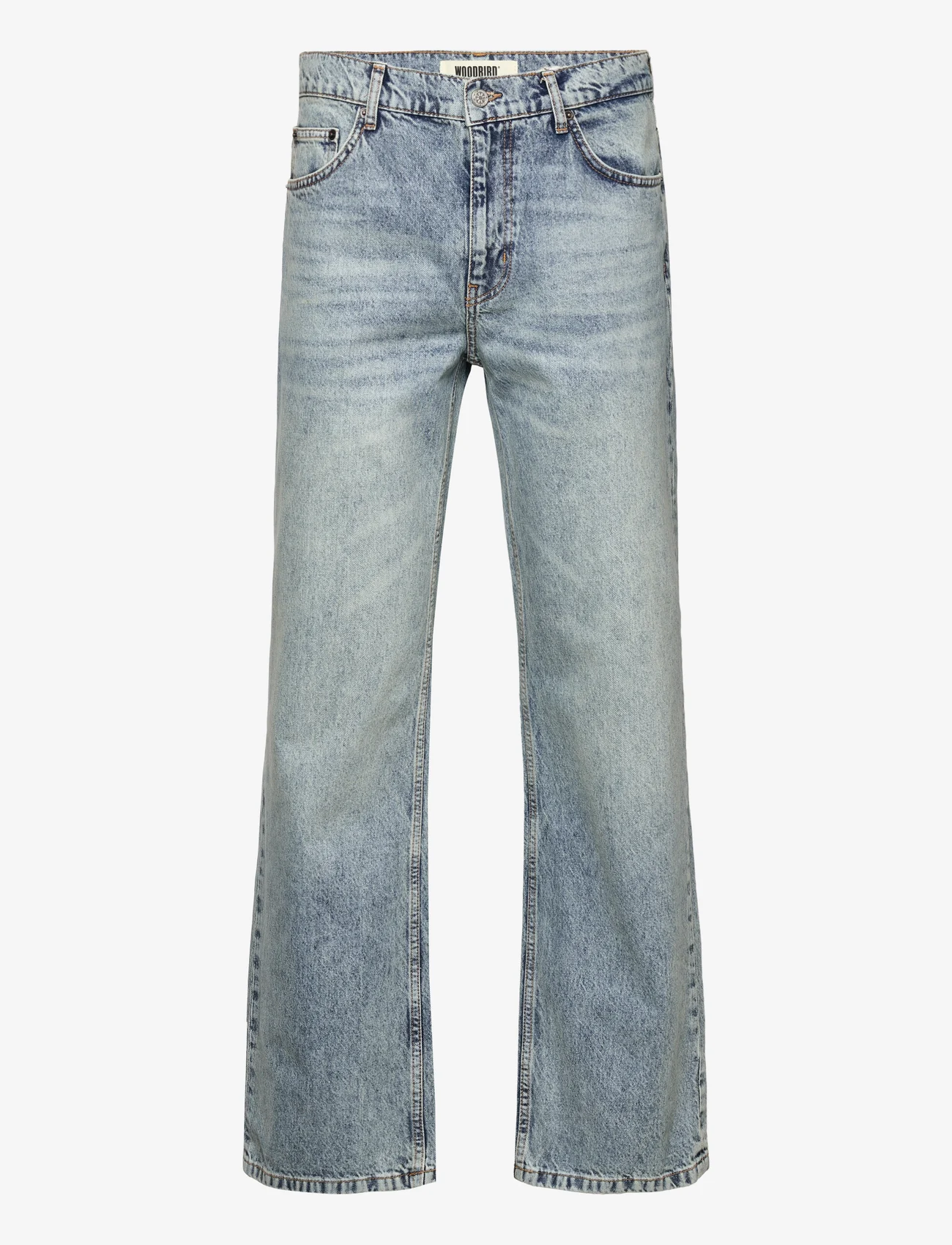 Woodbird - WBWik Vectorblue Jeans - brīva piegriezuma džinsa bikses - mid blue - 0