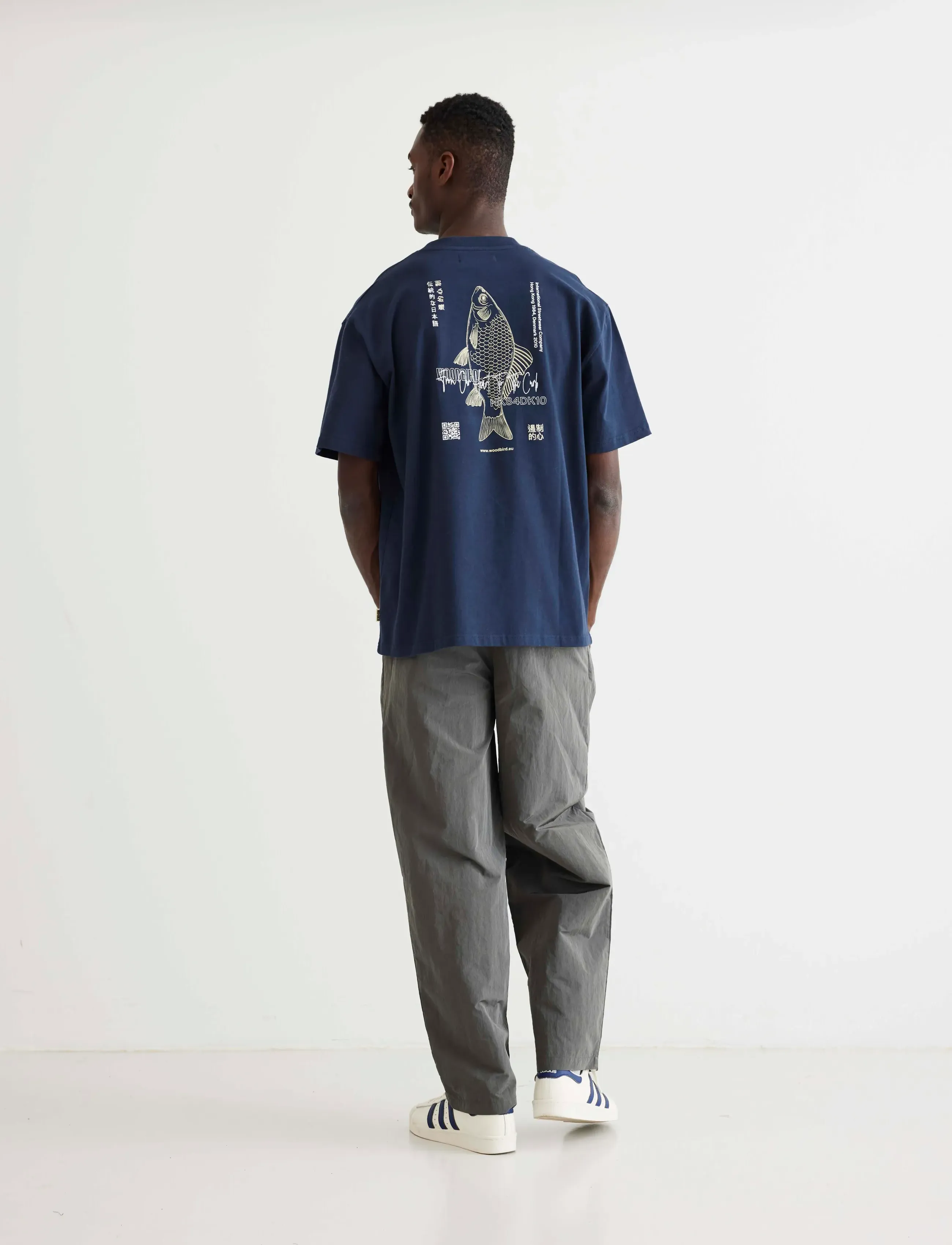 Woodbird - WBBaine Fish Tee - navy - 4