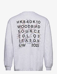 Woodbird - WBHanes Metro L/S Tee - langærmede t-shirts - snow melange - 4