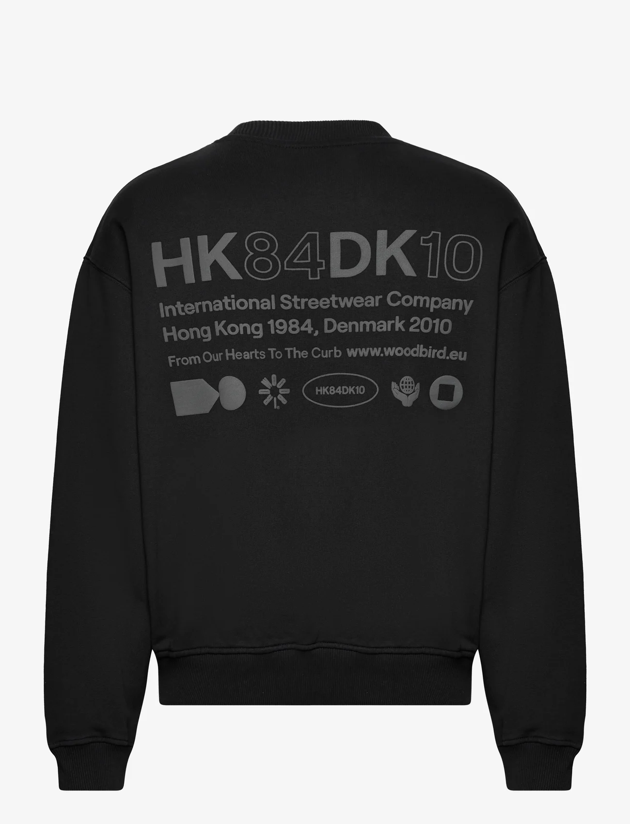 Woodbird - WBCope HKDK Crew - sweatshirts - black - 1
