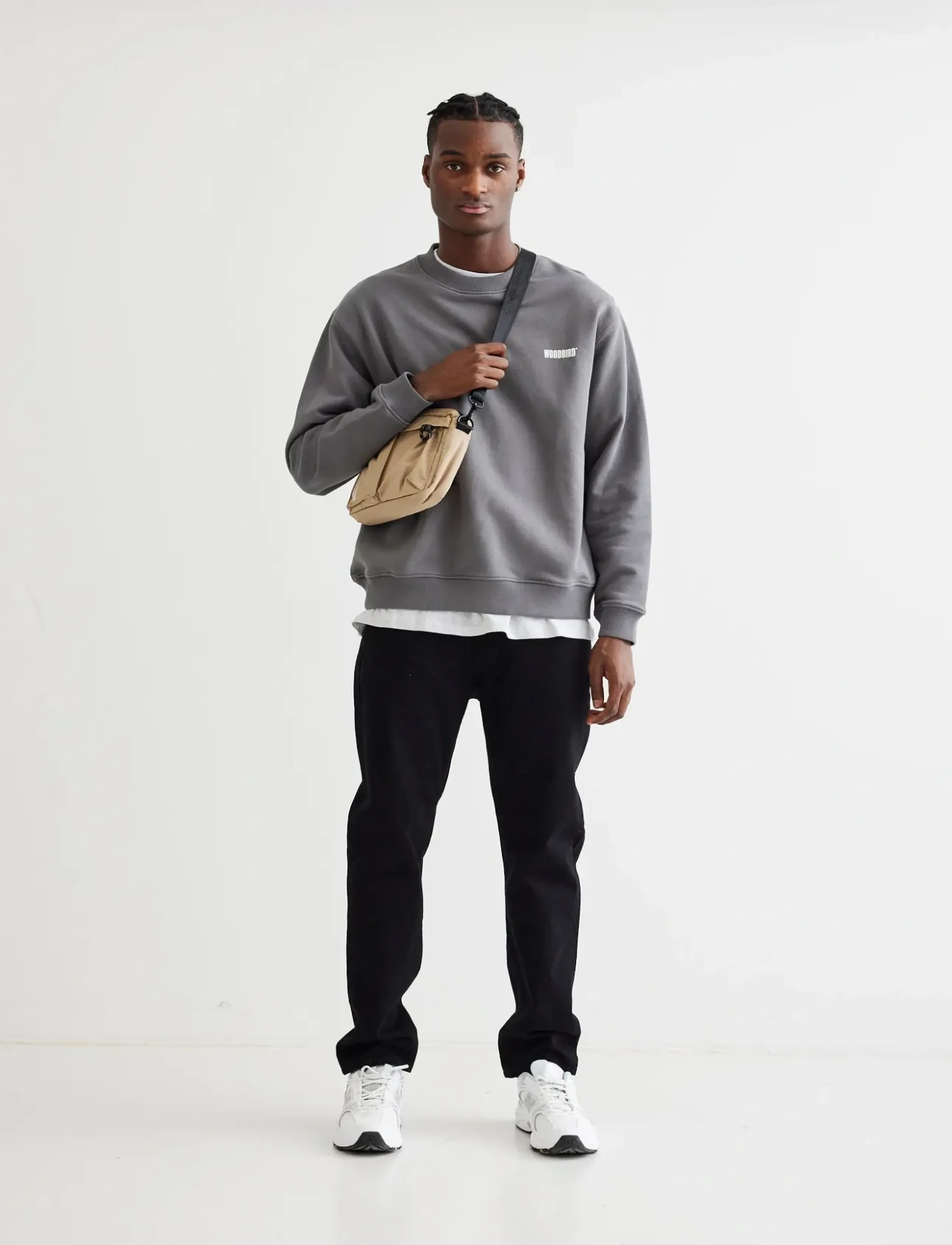Woodbird - WBCane Base Crew - sweatshirts - antra grey - 3