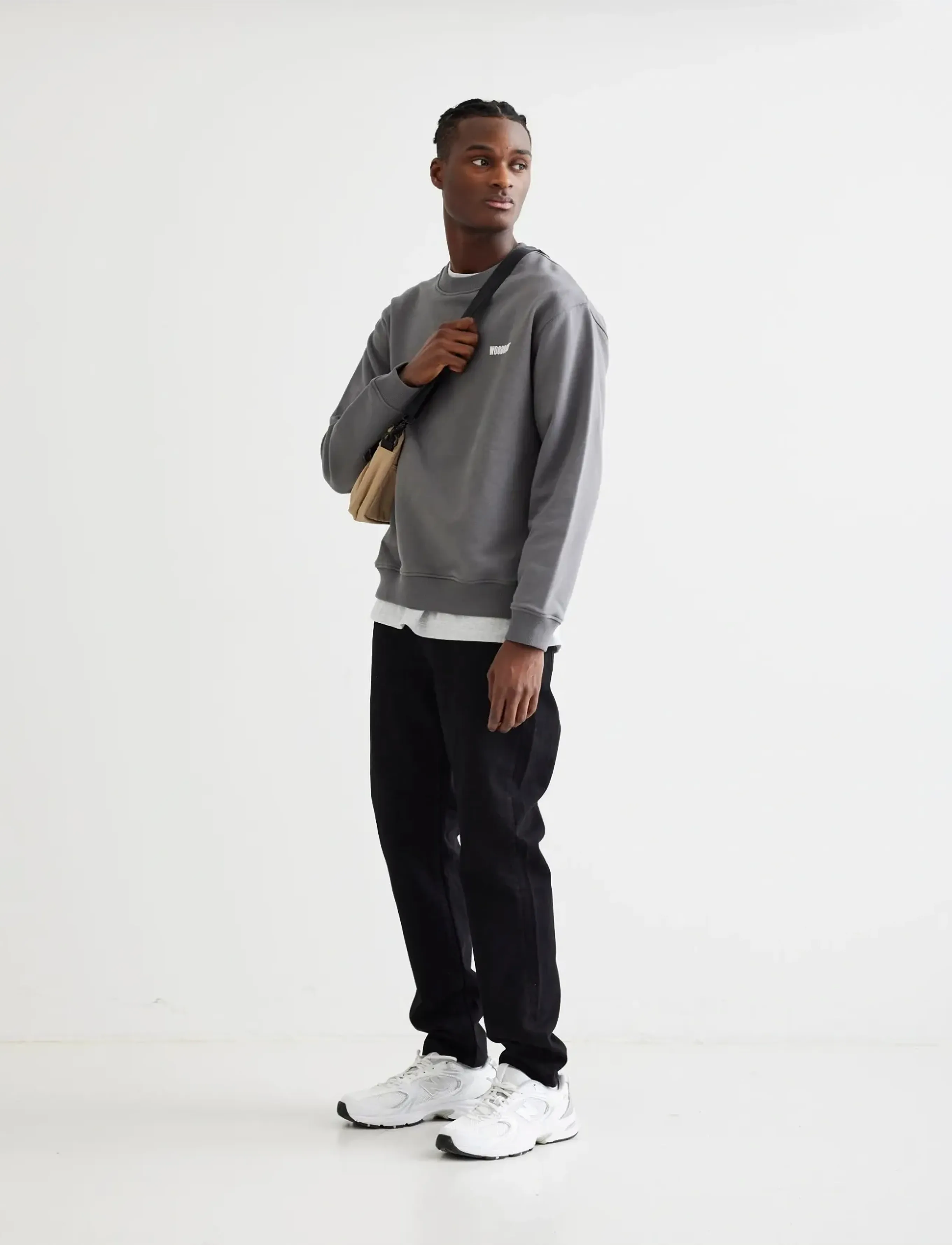 Woodbird - WBCane Base Crew - sweatshirts - antra grey - 4