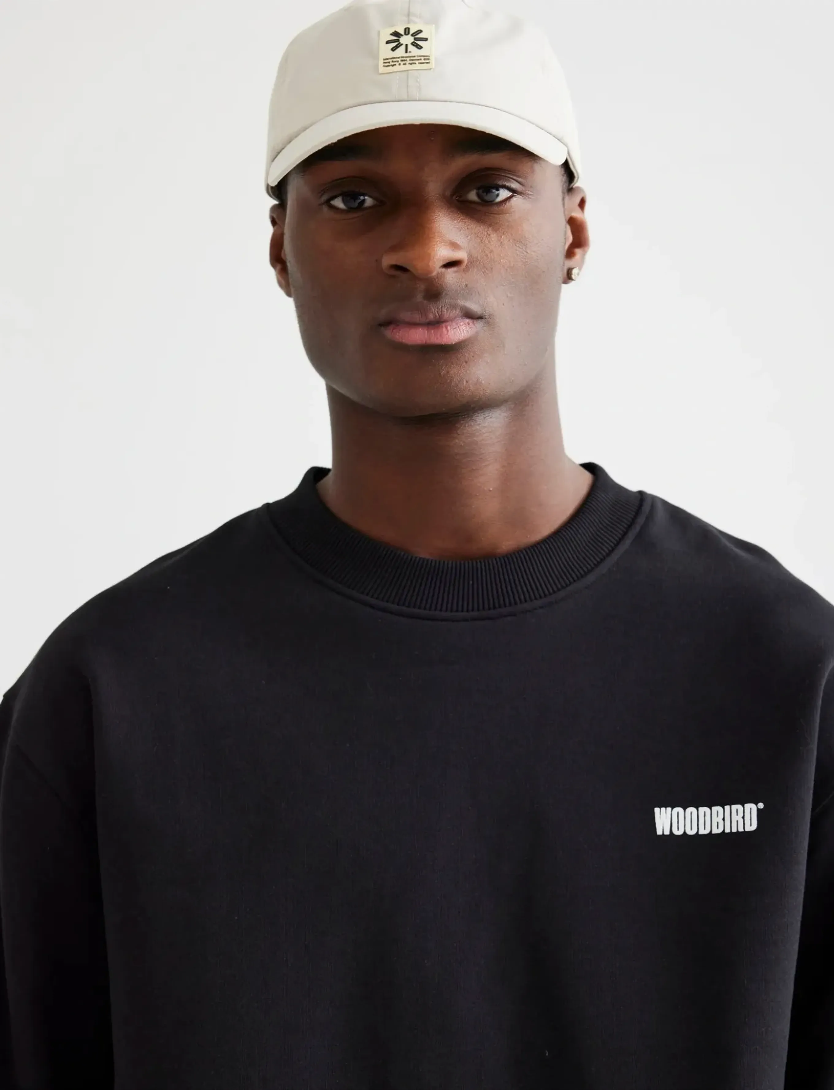 Woodbird - WBCane Base Crew - sweatshirts - black - 4