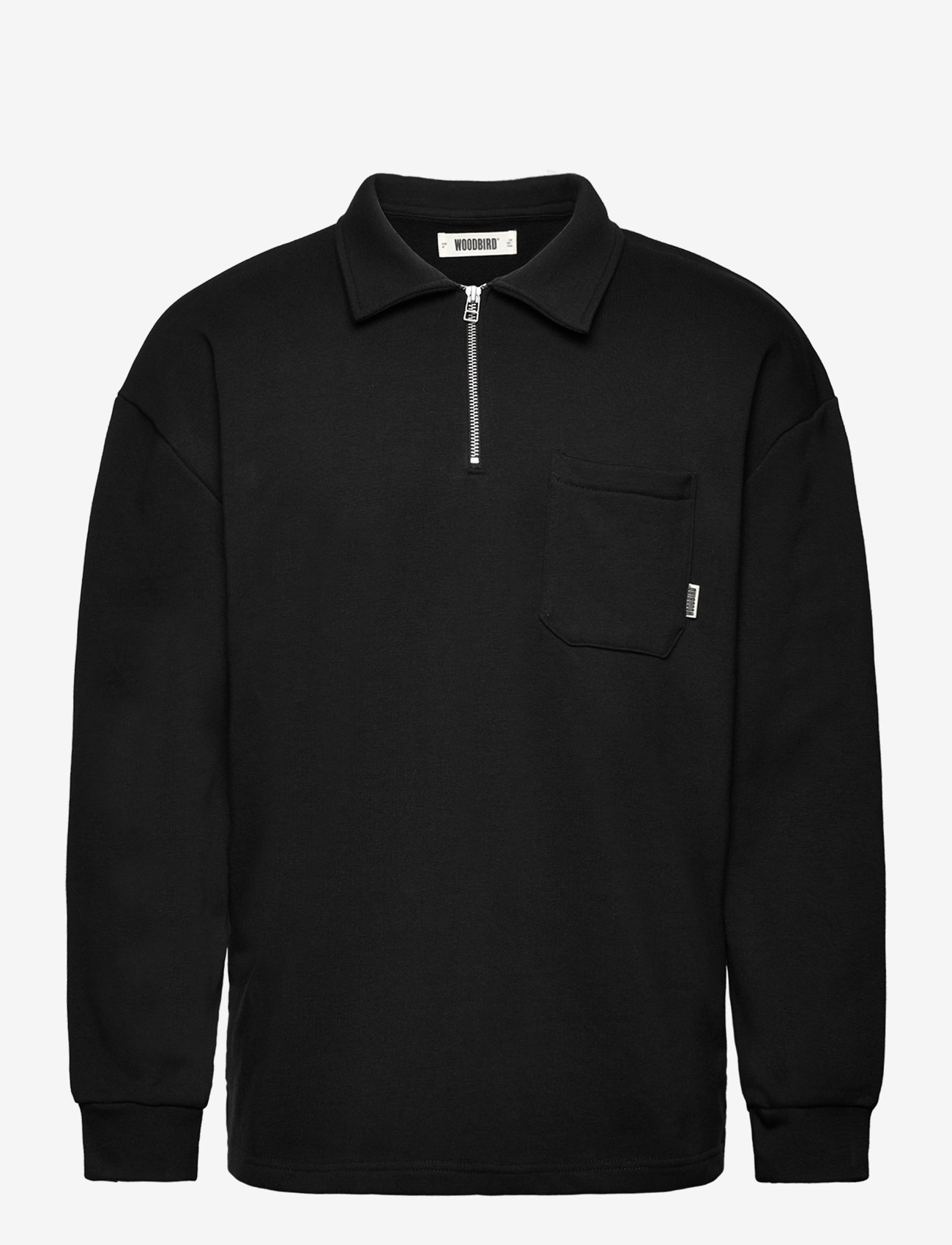Woodbird - WBDom Half-Zip Sweat - pikkade varrukatega polod - black - 0
