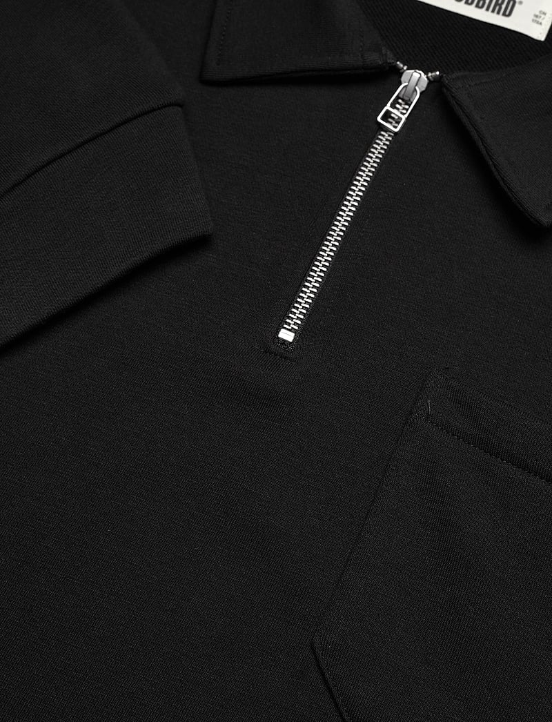 Woodbird - WBDom Half-Zip Sweat - pikkade varrukatega polod - black - 2