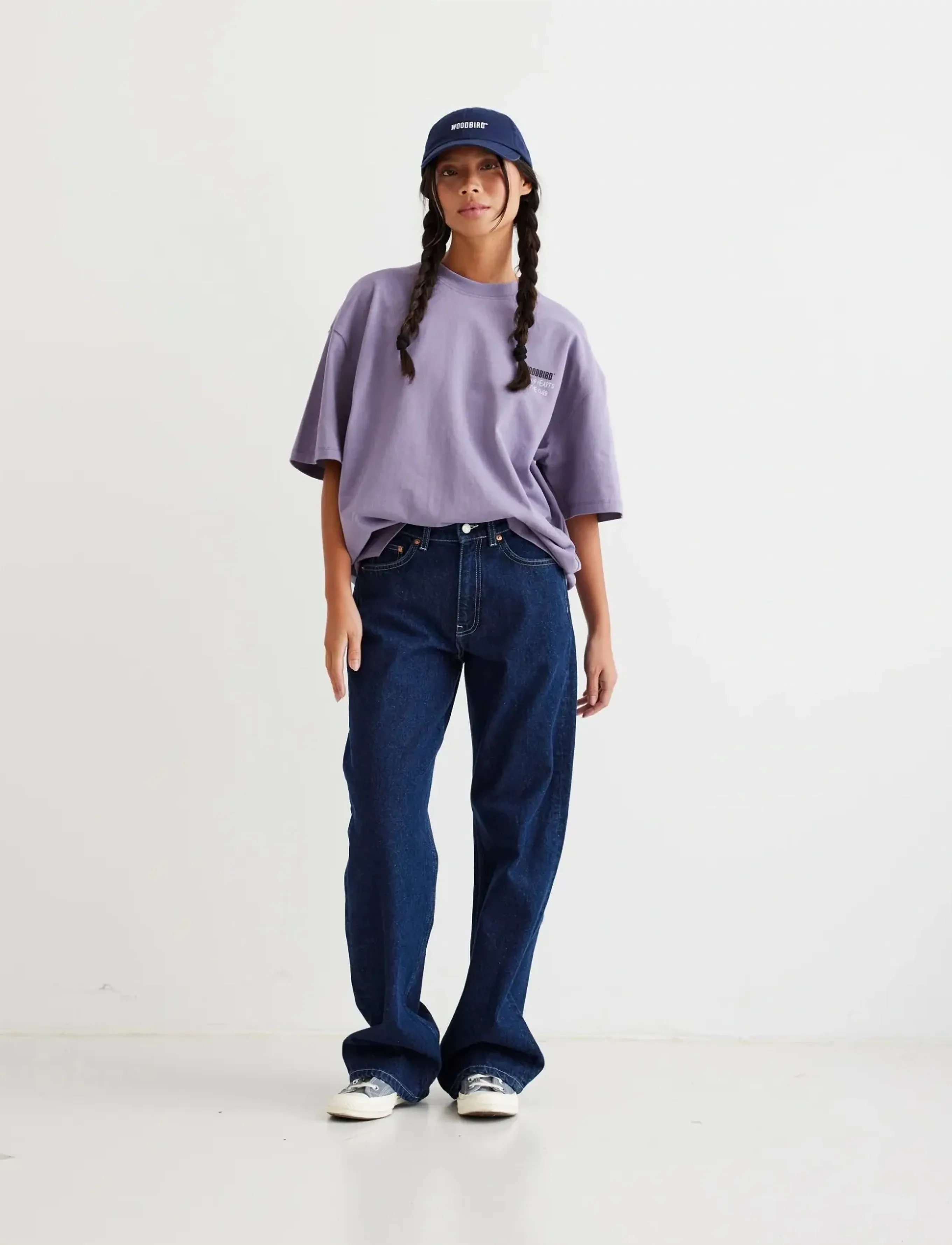 Woodbird WBCarla Indigo Jeans - Transitional Layering - WASHED BLUE / navy
