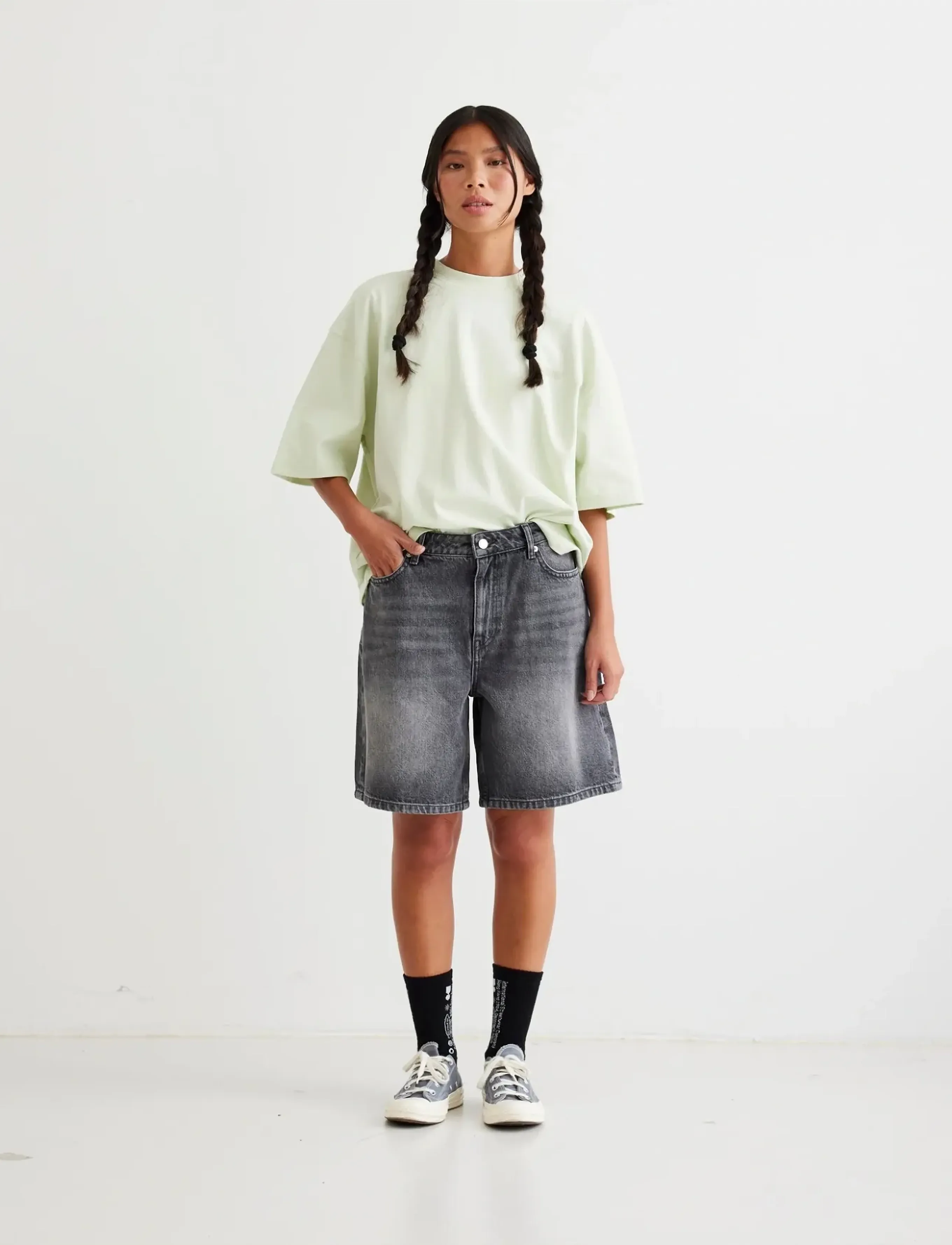 Woodbird Wbmaggie Eclipse Shorts, 30, Grau - Denim Frauen