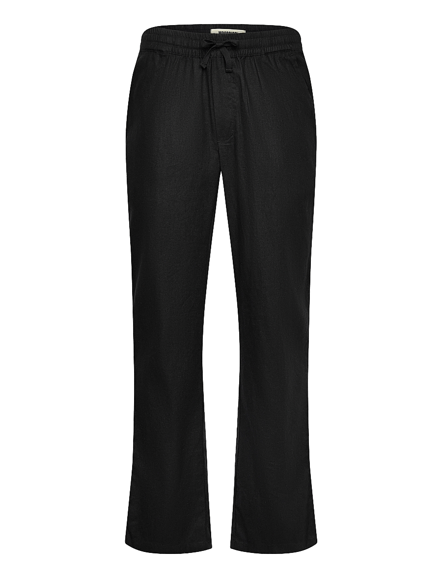 Woodbird - WBEik Linen Pant - linased püksid - black - 1