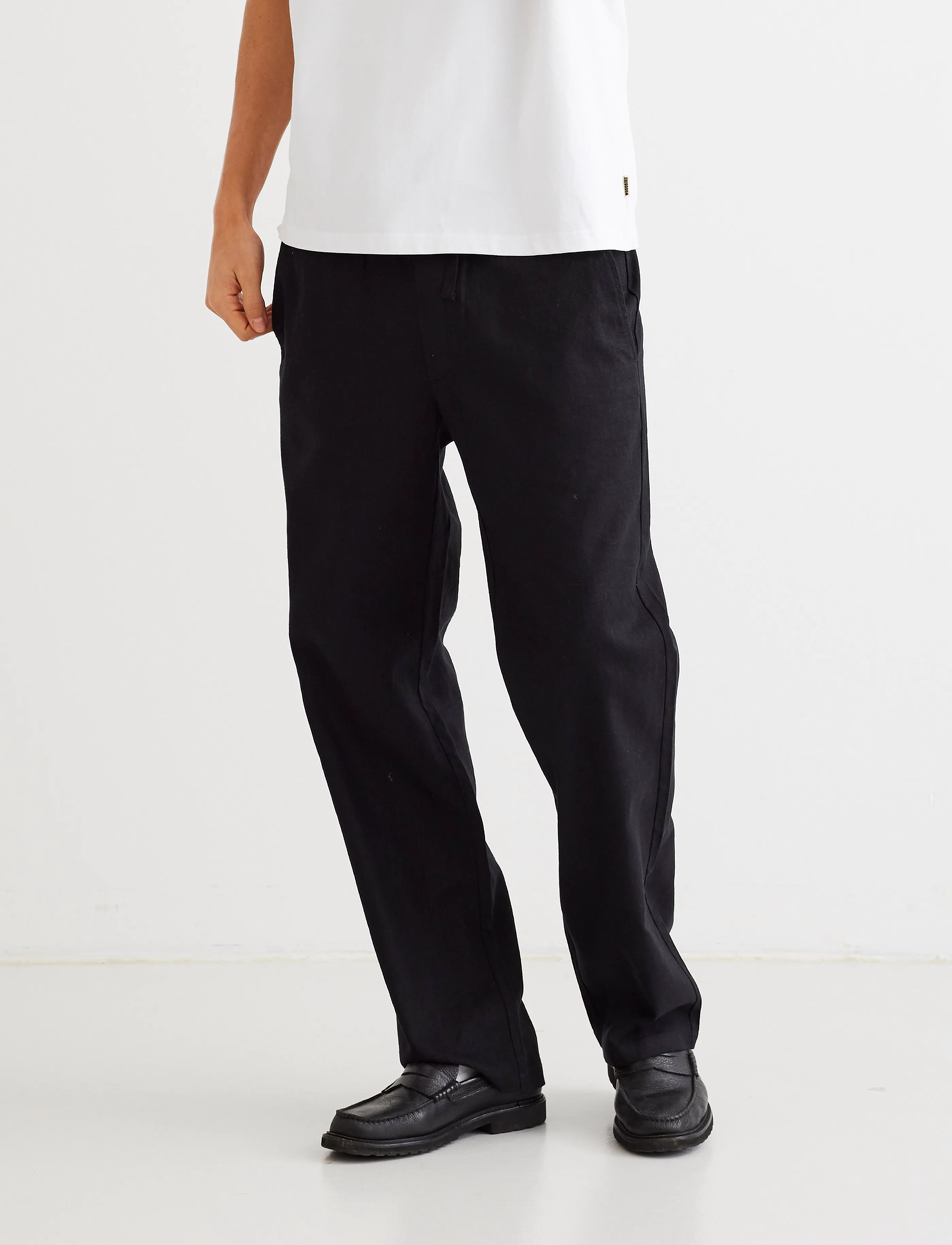 Woodbird WBEik Linen Pant - Deals - BLACK / black