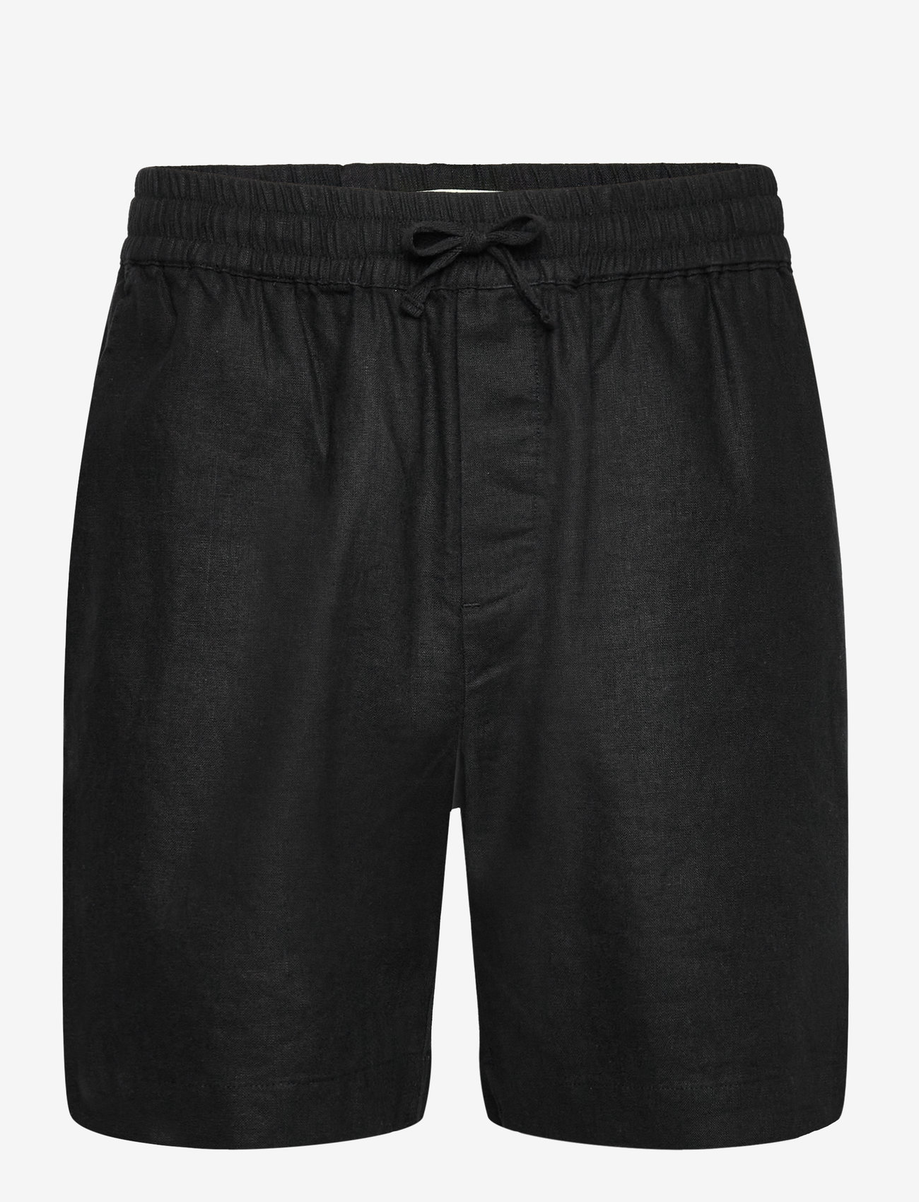 Woodbird - WBBommy Linen Shorts - kasdienio stiliaus šortai - black - 1
