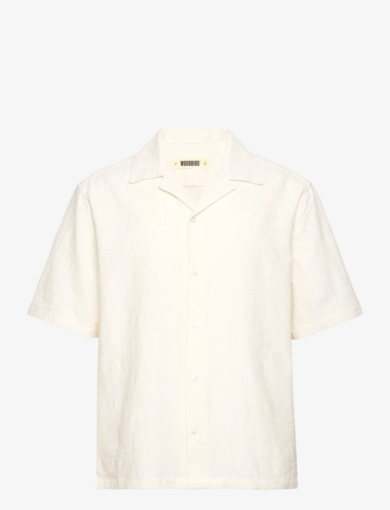 Woodbird - WBSunny Mesh Shirt - short-sleeved shirts - off white - 0