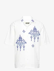 Woodbird - WBBanks Tempel Shirt - short-sleeved shirts - off white - 0