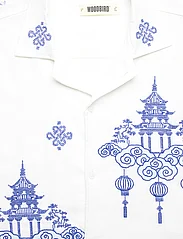 Woodbird - WBBanks Tempel Shirt - kortærmede skjorter - off white - 2
