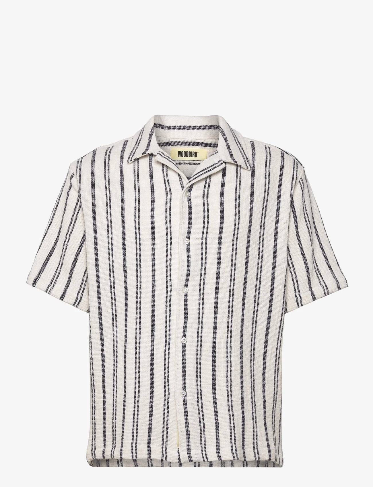 Woodbird - WBSunny Knipe Shirt - kortærmede skjorter - off white - 0