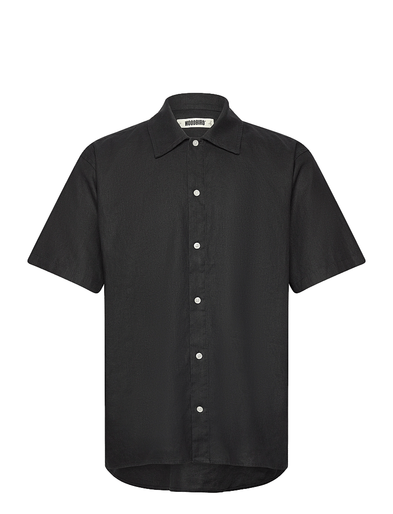 Woodbird - WBBanks Linen Shirt - linased särgid - black - 1