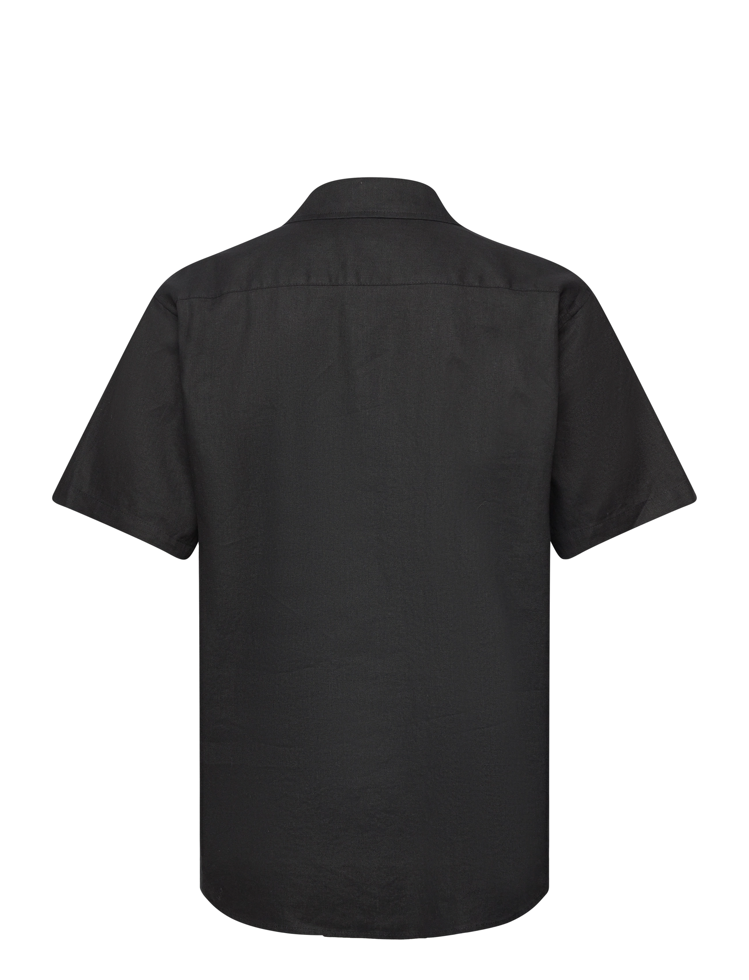 Woodbird - WBBanks Linen Shirt - pellavakauluspaidat - black - 2