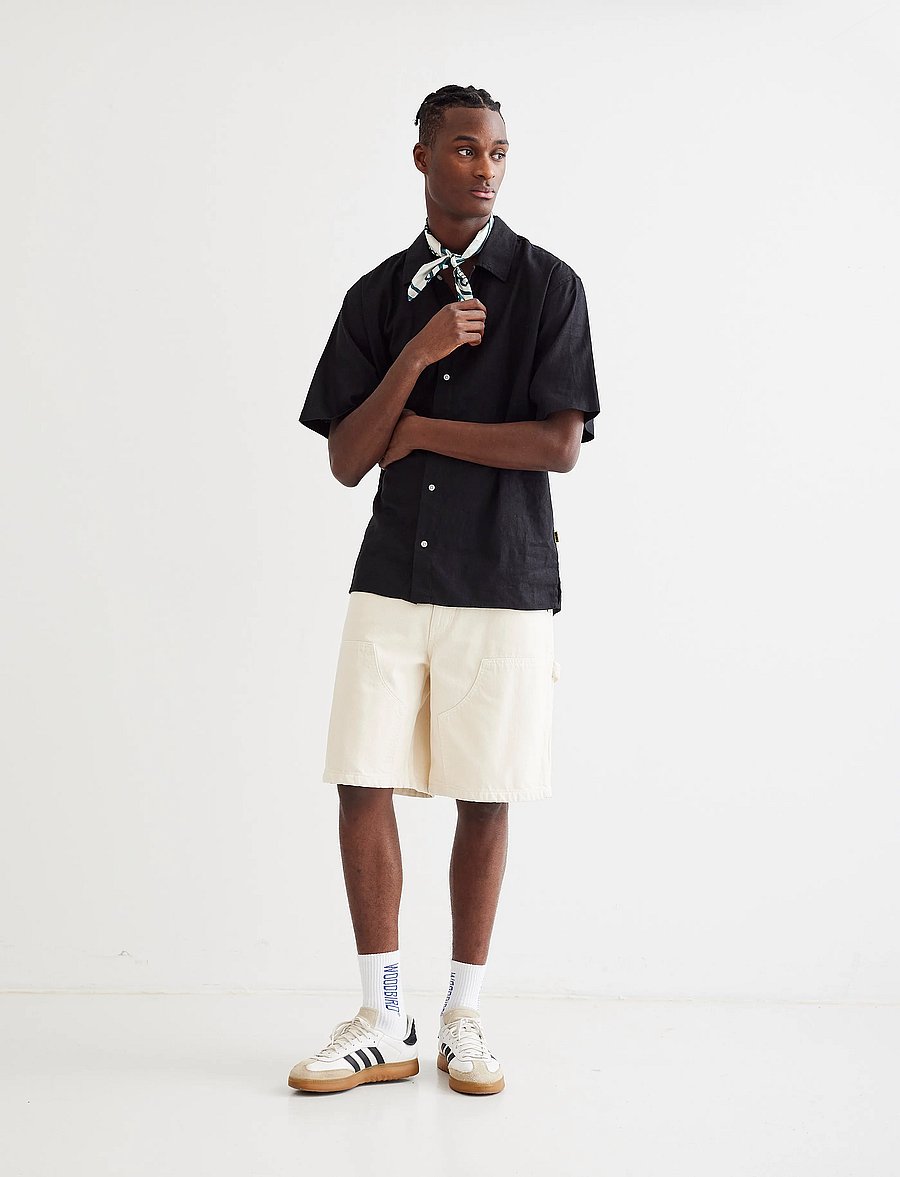 Woodbird - WBBanks Linen Shirt - leinenhemden - black - 0
