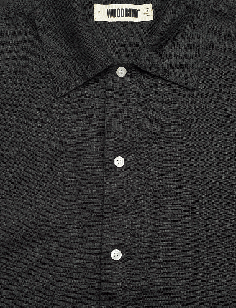Woodbird - WBBanks Linen Shirt - linased särgid - black - 3