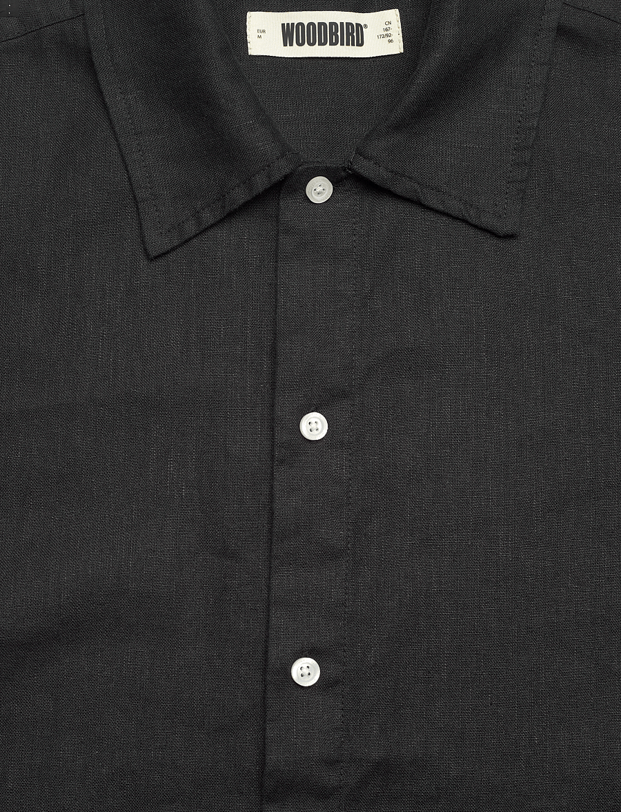 Woodbird - WBBanks Linen Shirt - leinenhemden - black - 3