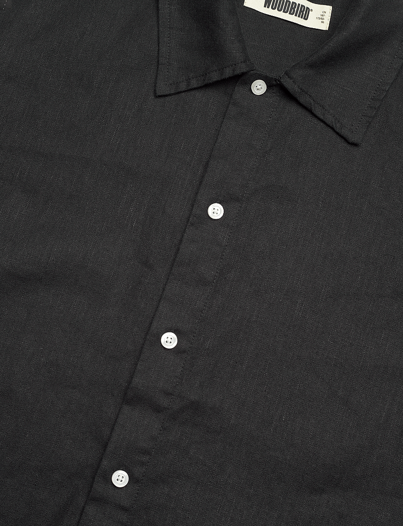Woodbird - WBBanks Linen Shirt - linased särgid - black - 4